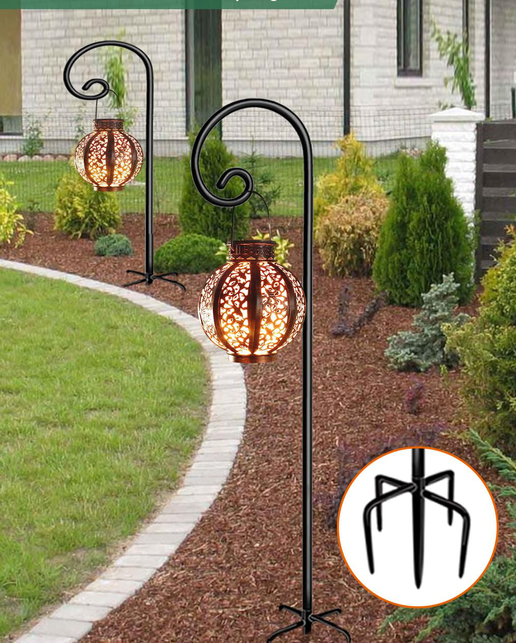 Arlmont & Co. 60 Inch Outdoor Shepherd Hook For Hanging Plant